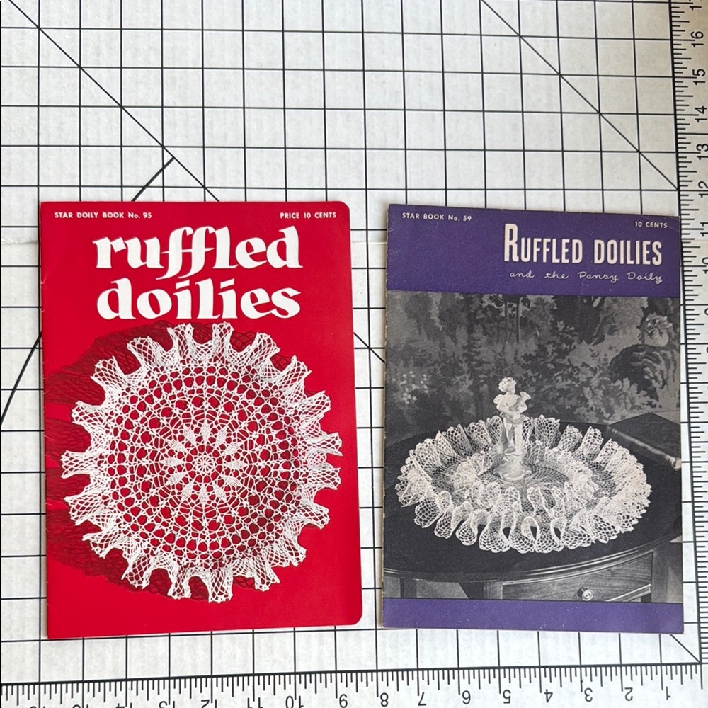 Set of 2 Vintage Crochet Pattern Booklets – Ruffled Doilies (1948 & 1952)